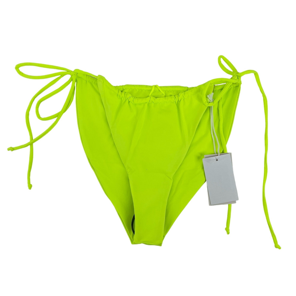 Good American Size XXL Tiny Ties Swim Bottom Electric Lime Size 5